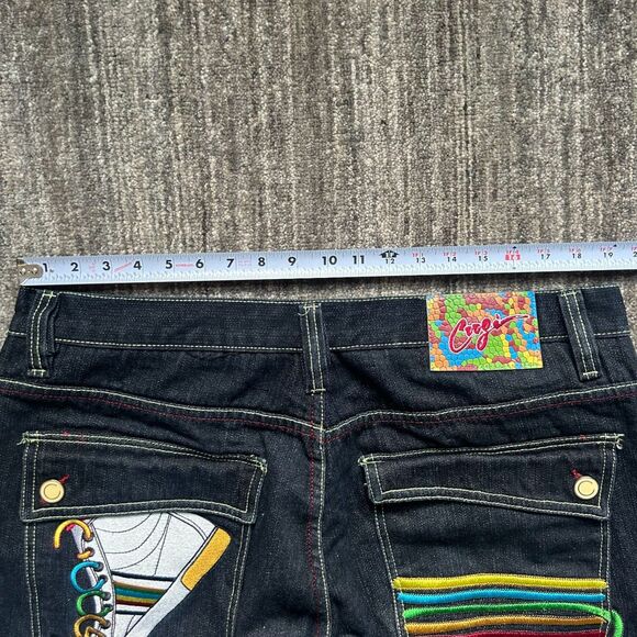 Coogi Vintage Y2K Rainbow Sneaker Jeans, Size 40 x 34, Dark Wash - Picture 8 of 8